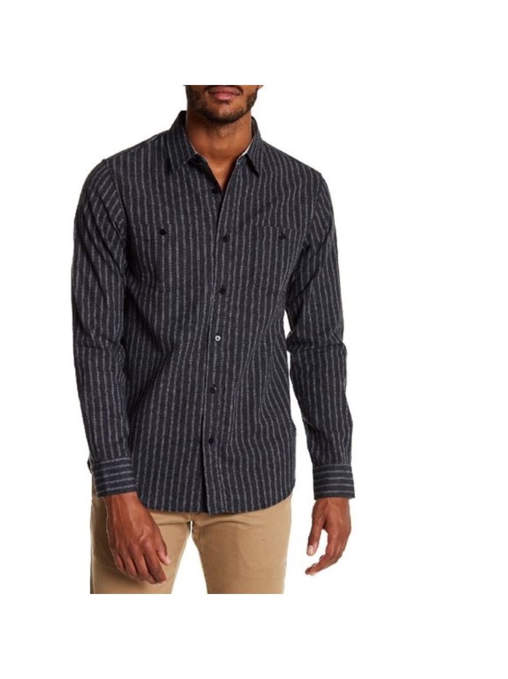 Coastal Striped Ride Modern Fit Flannel